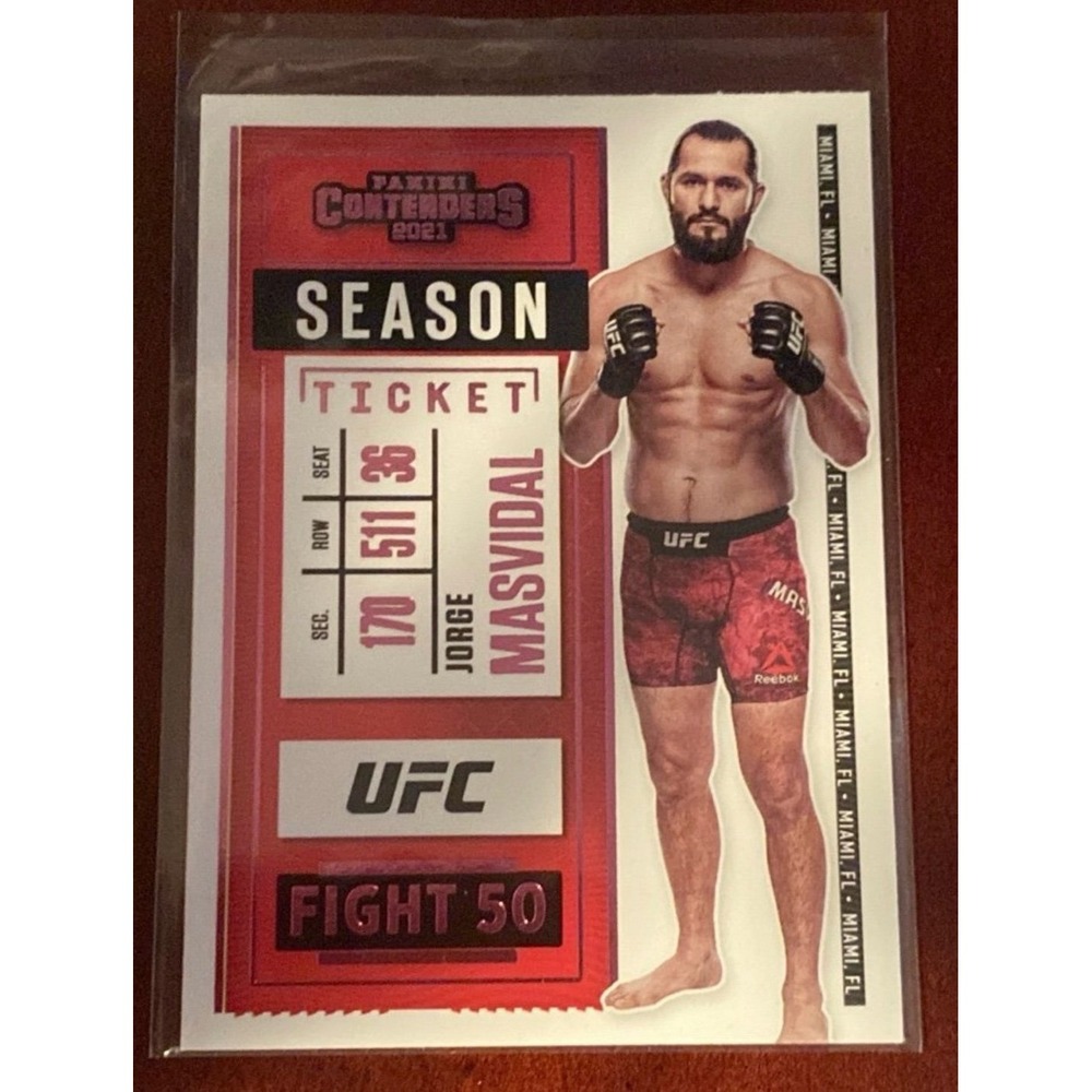 2021 PANINI CHRONICLES UFC CONTENDERS SEASON TICKET PINK #8 JORGE MASVIDAL